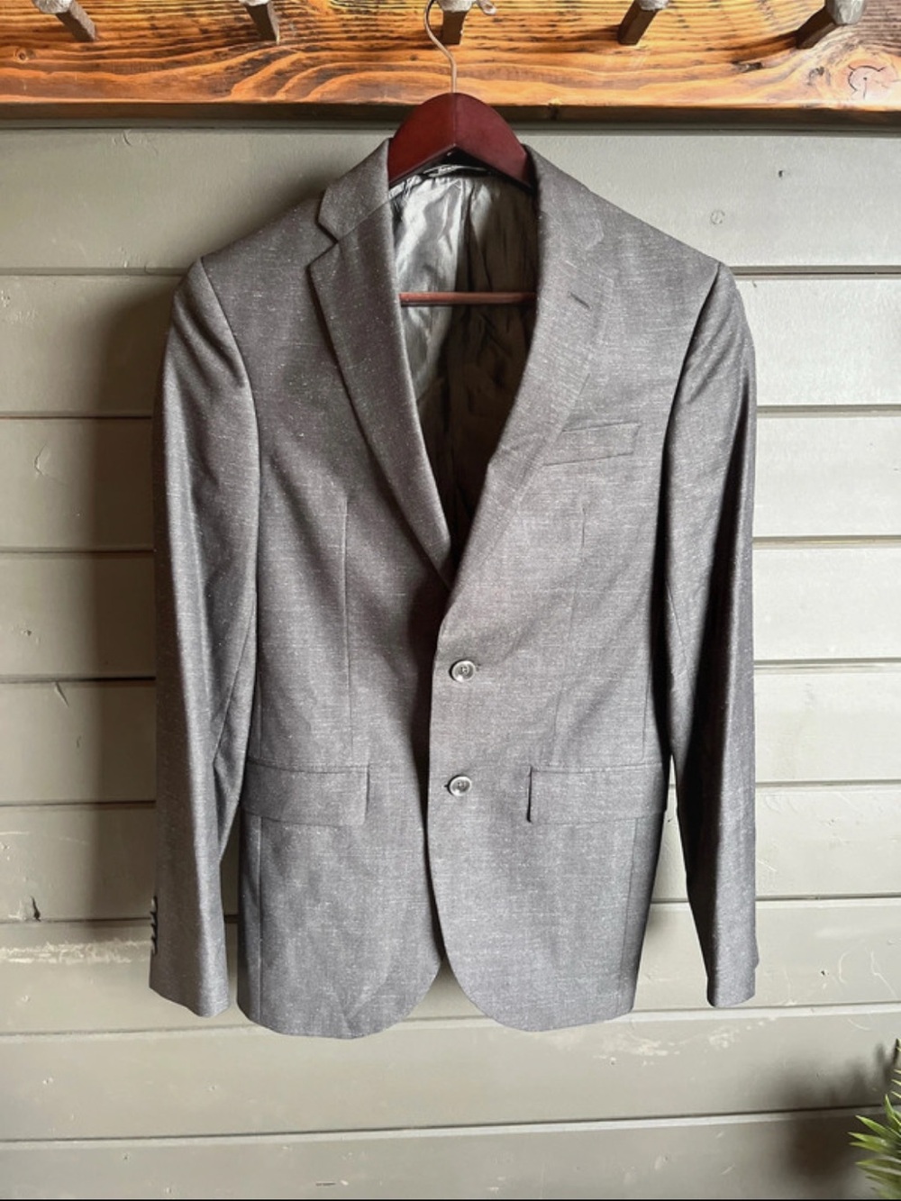 Saks Fifth Avenue Gray Two-Button Sport Coat - Picture 1 of 5
